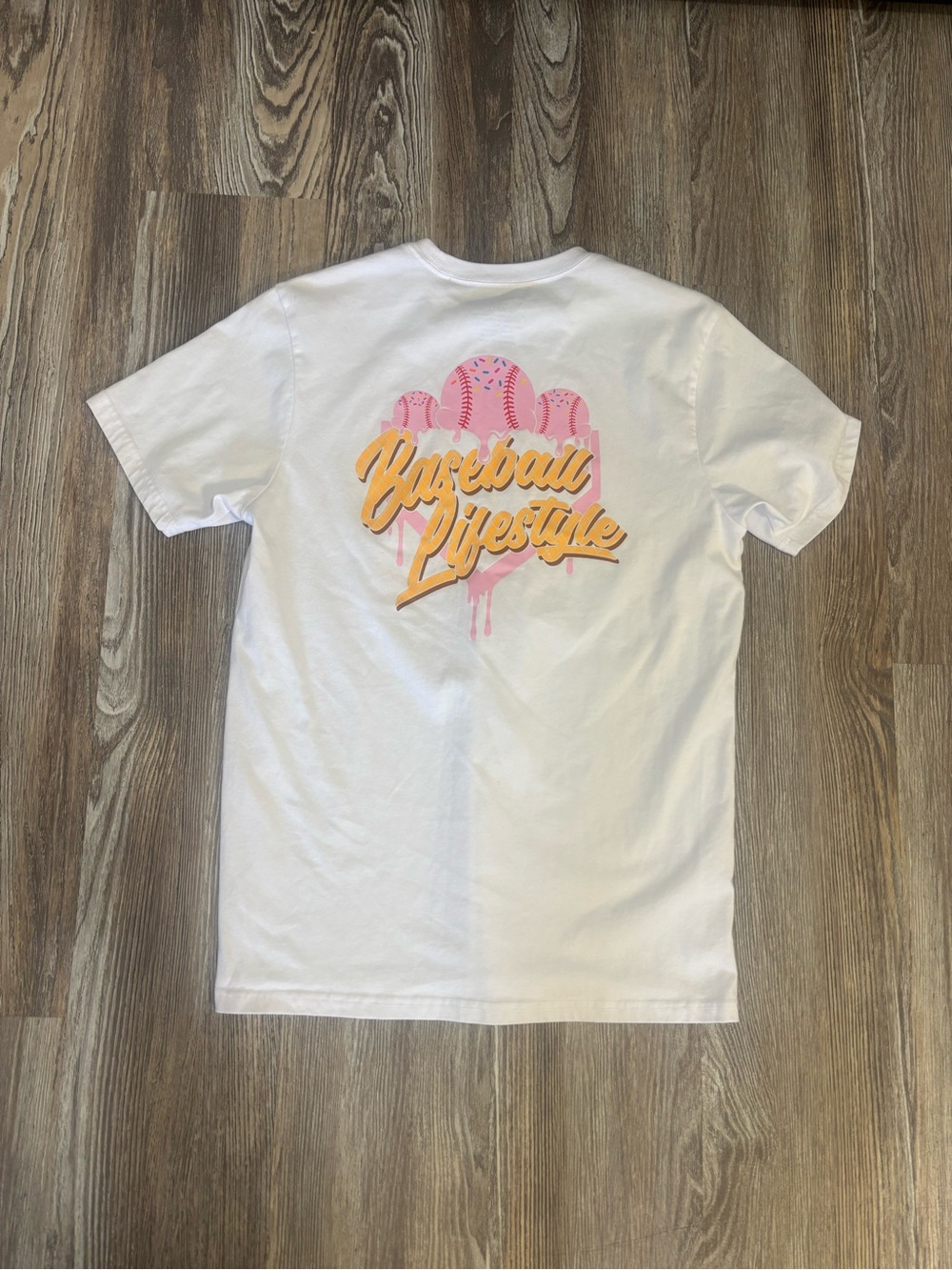 Baseball Lifestyle 101 Strawberry Icecream Tee - S